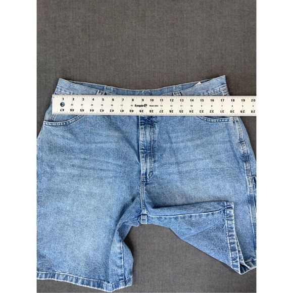 Wrangler Carpenter Shorts Men 36 Light Blue Denim Y2K Workwear Skater‎ Style - Picture 6 of 11